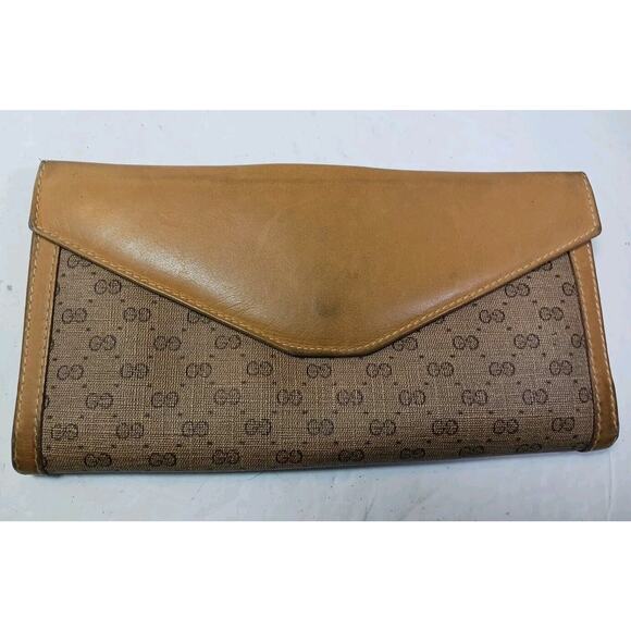 Vintage Gucci Tan Micro GG Monogram Ophidia Stripe Handbag And Wallet Set *Flaw - Picture 15 of 16